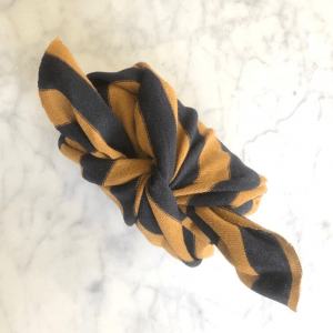 Reusable Mustard Stripe Gift Wrap